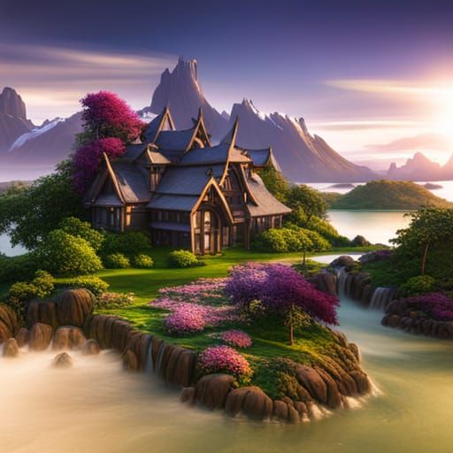 Island of Flowering Trees: Fantasy Concept Art