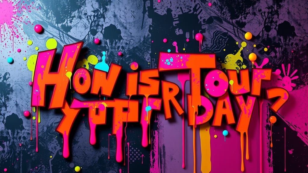 Dynamic Graffiti Asks 'How is Your Day?'