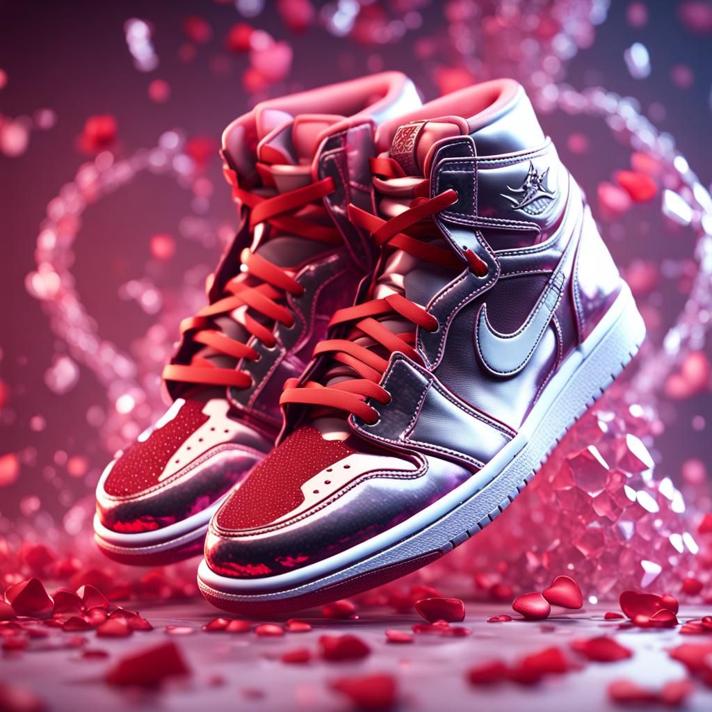 Crystallized Valentine Air Jordan 1 High OG in 3D