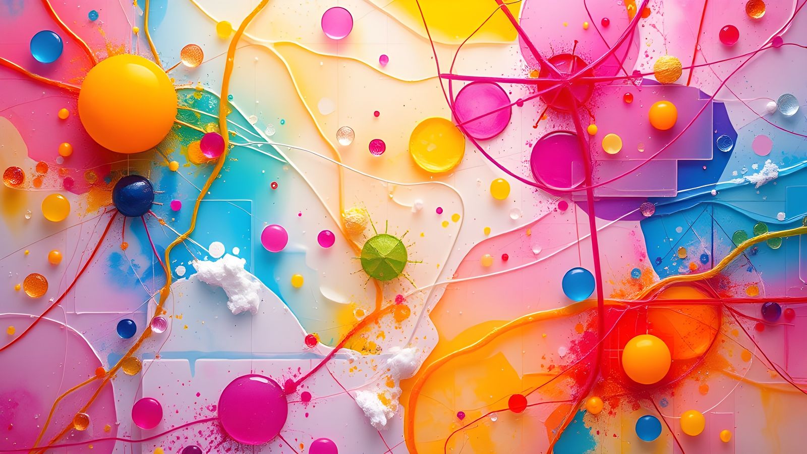 Resin Aerogel Abstract in Vibrant Triadic Colors