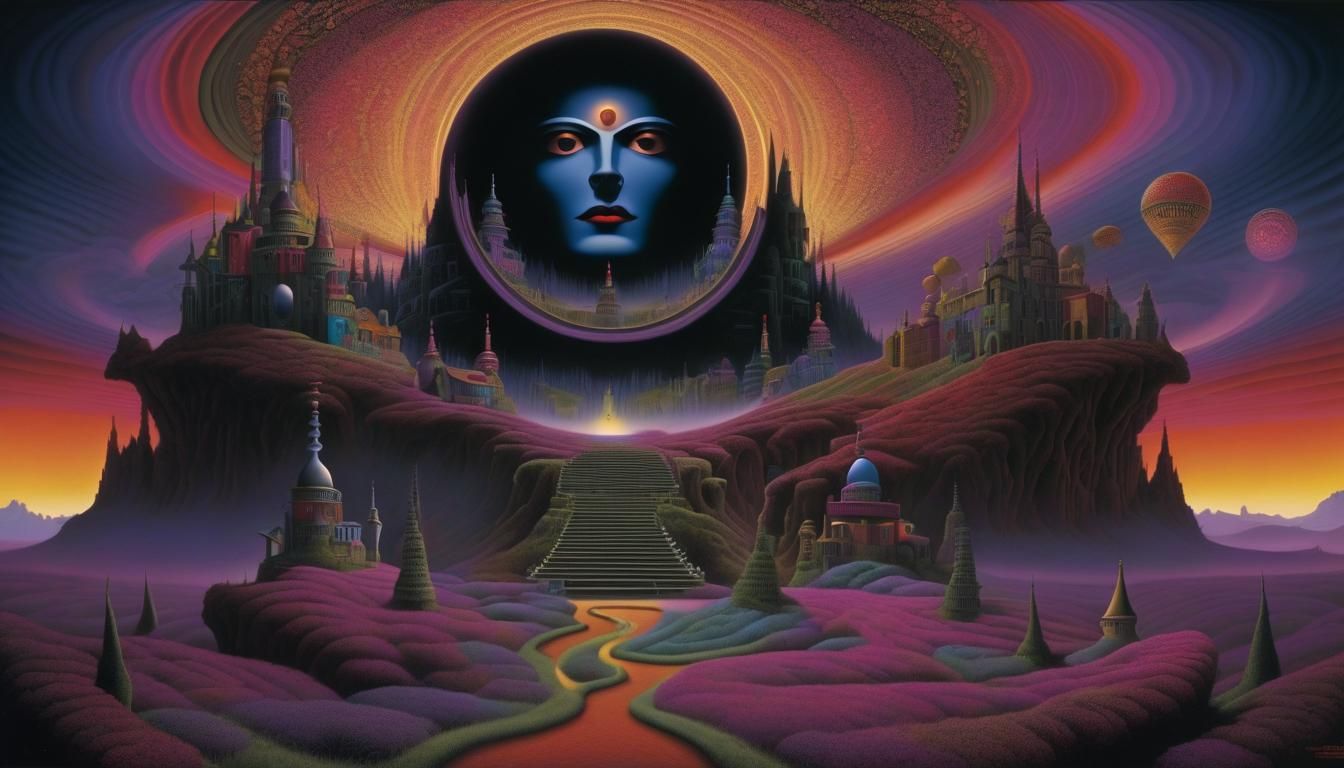 Dark Surreal Shroud of the Past in Mixed Media