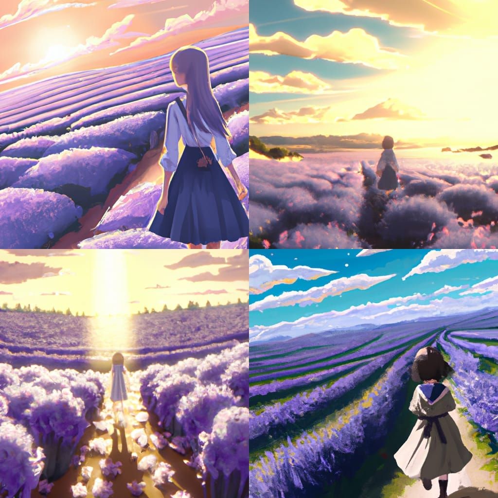 Walking through the lavender!