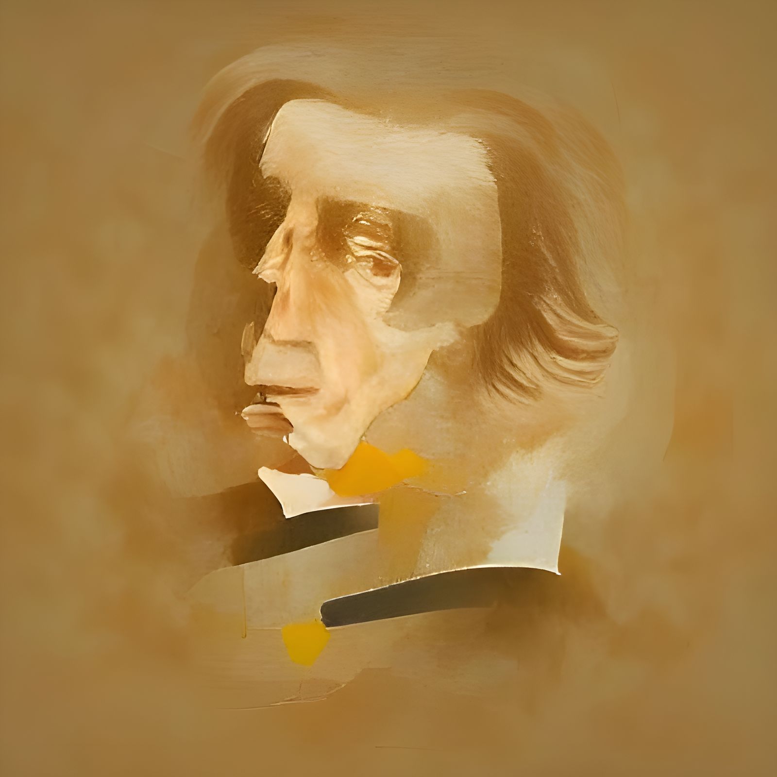 Minimalist Frédéric Chopin Portrait