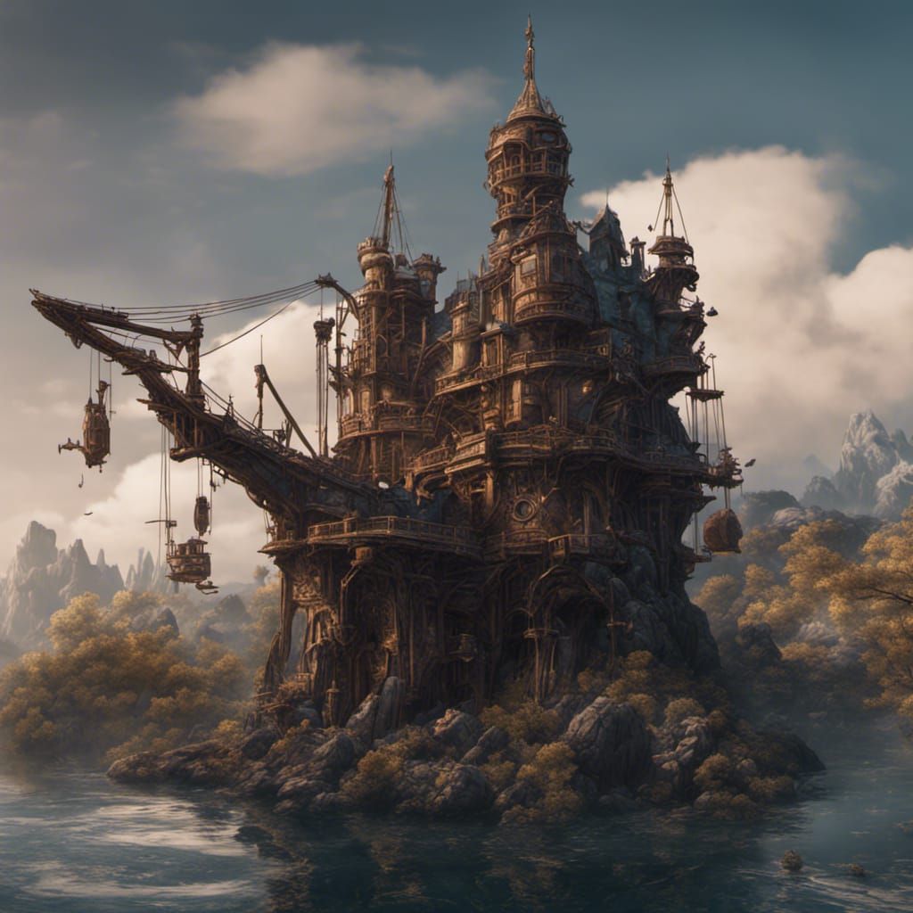 Fantastical Dredge in Detailed Matte Painting