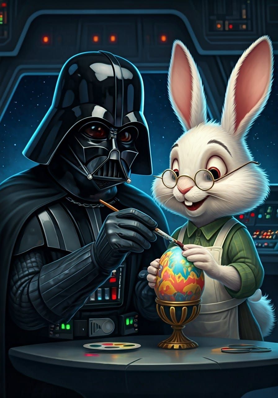 Darth Vader Learns Easter Egg Painting from a Whimsical East...