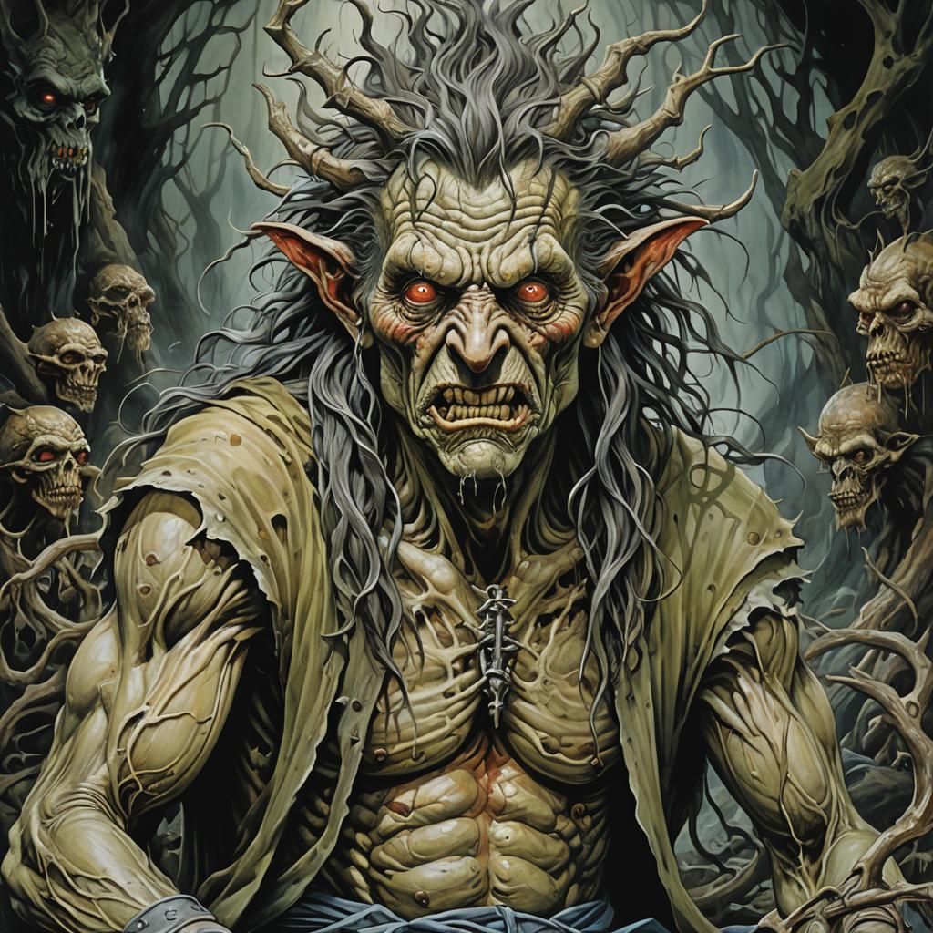 Banshee in Mag Mell as Oil Painting