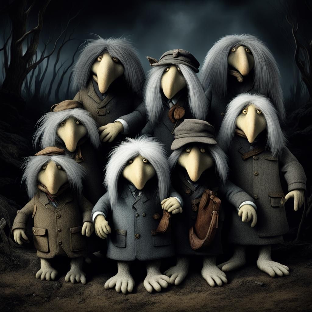 Horror Wombles: Spine-Chilling Dark Art