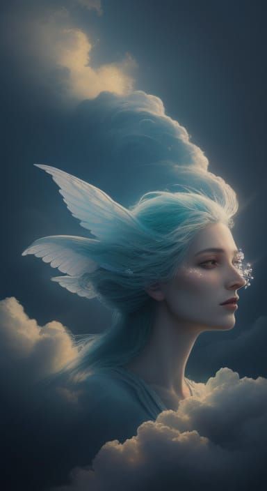 Soul Ascending Through Celestial Clouds