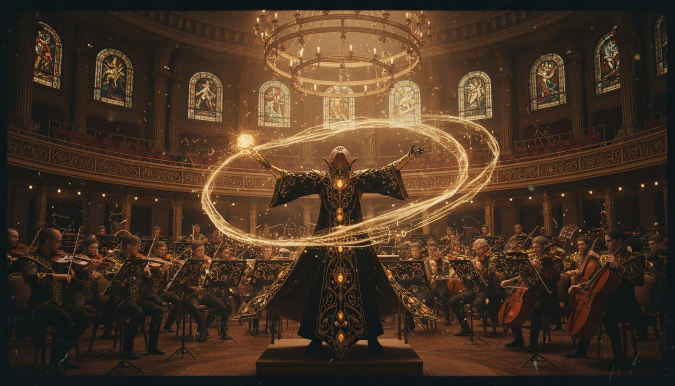 Magician Conductor Leads Orchestra with Magic in Golden Conc...