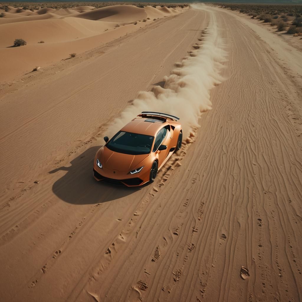 Lamborghini Huracan Sterrato in Golden Desert Light