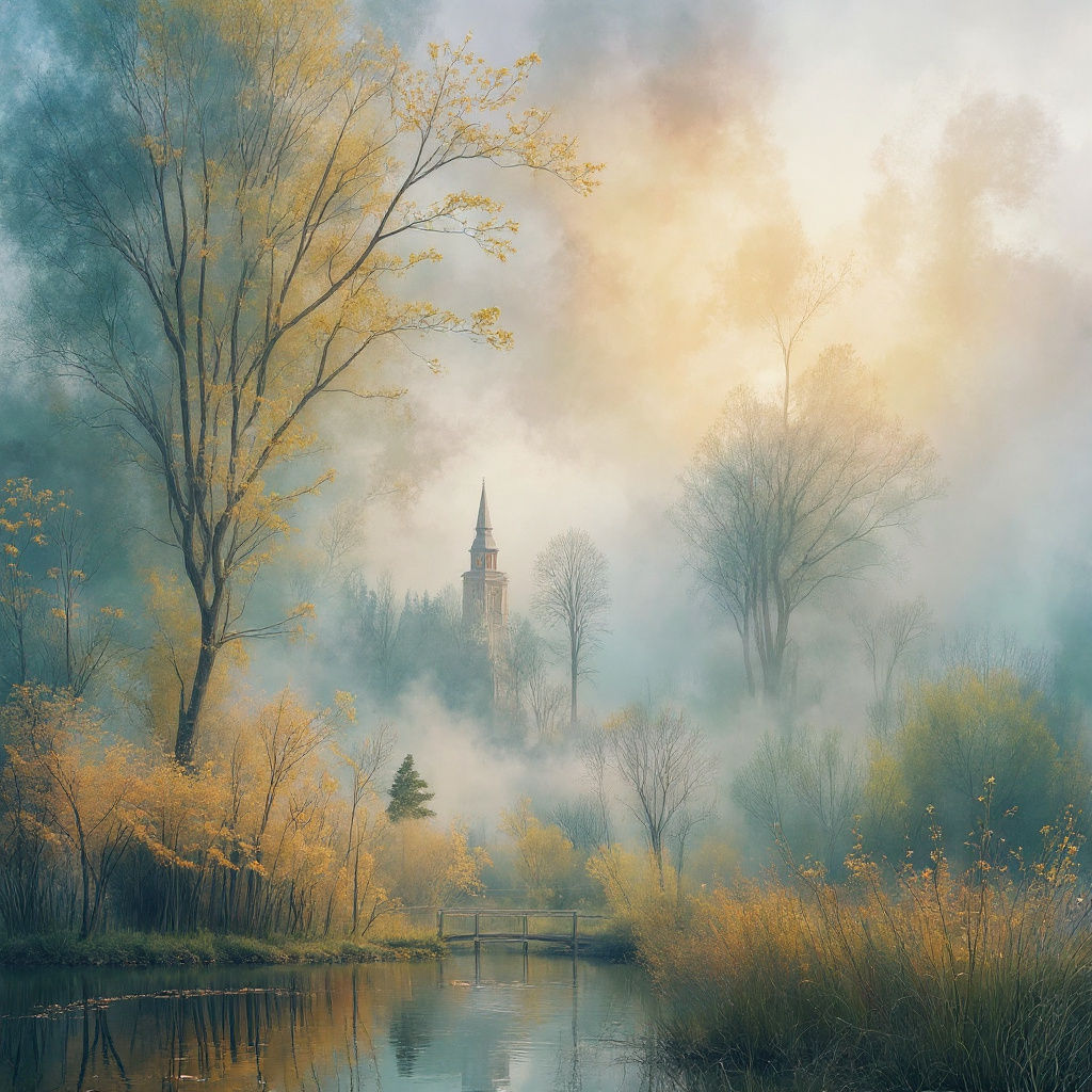 Morning Mist over Quiet Waters