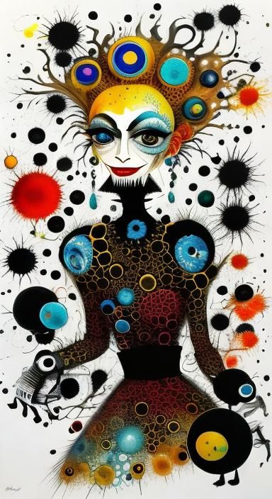 Whimsical Neuron Formation in Psychedelic Style