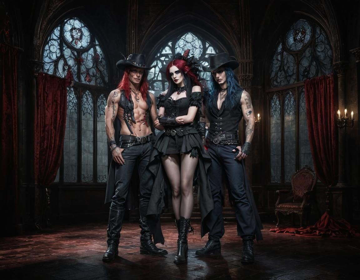 Gothic Dragon Demon God of Death and Partner