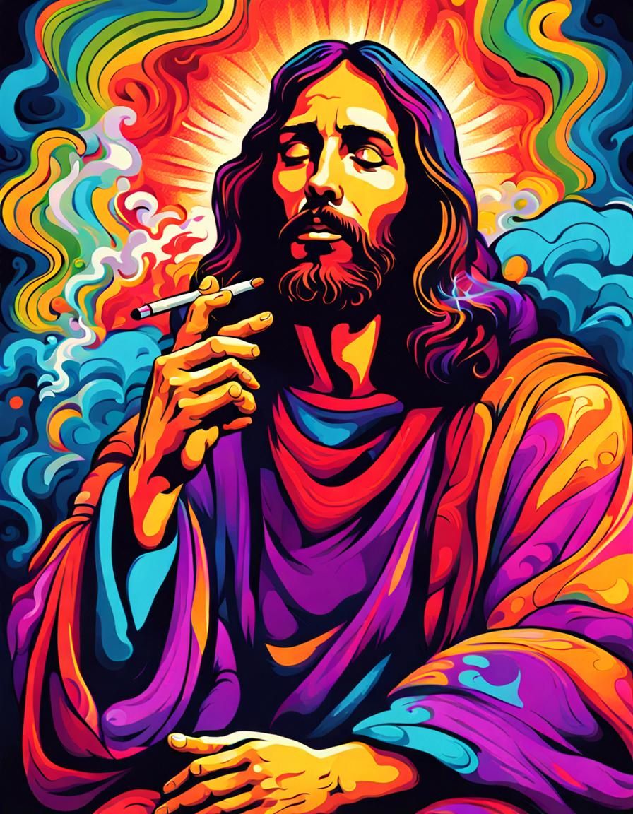 Jesus taking a smoke break