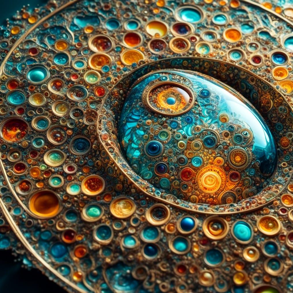 Stained Glass Egg with Fractal Mandala