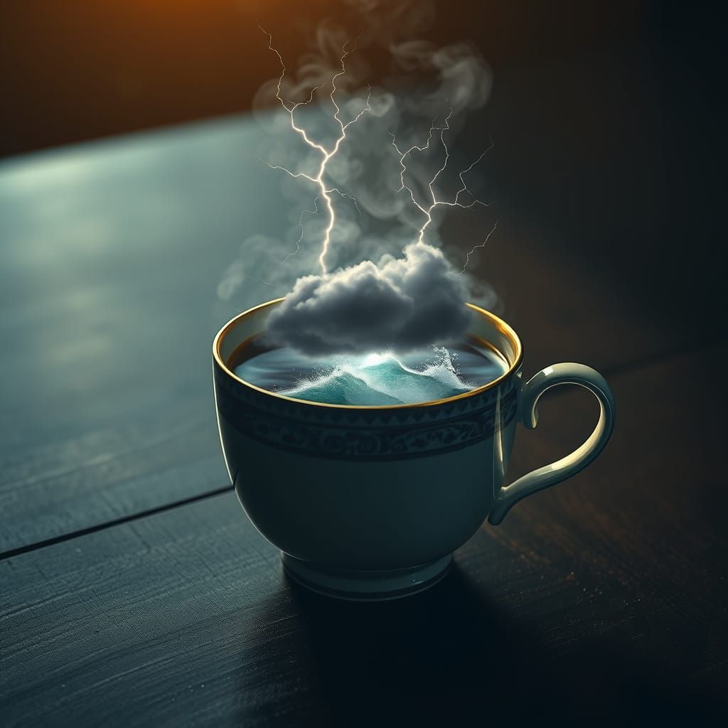 Epic Storm in a Teacup: Cinematic Digital Matte Painting