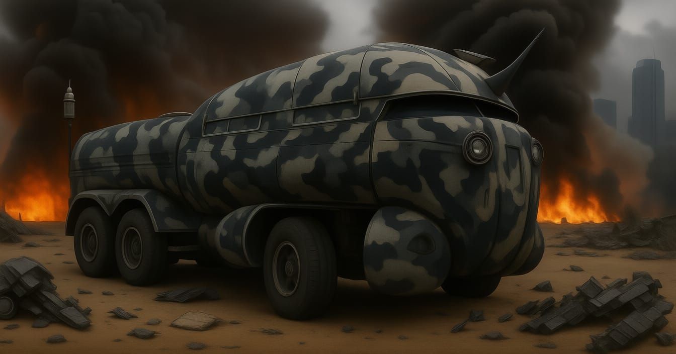 Intricate Origami Mech Battle Vehicle in Sci-Fi Style