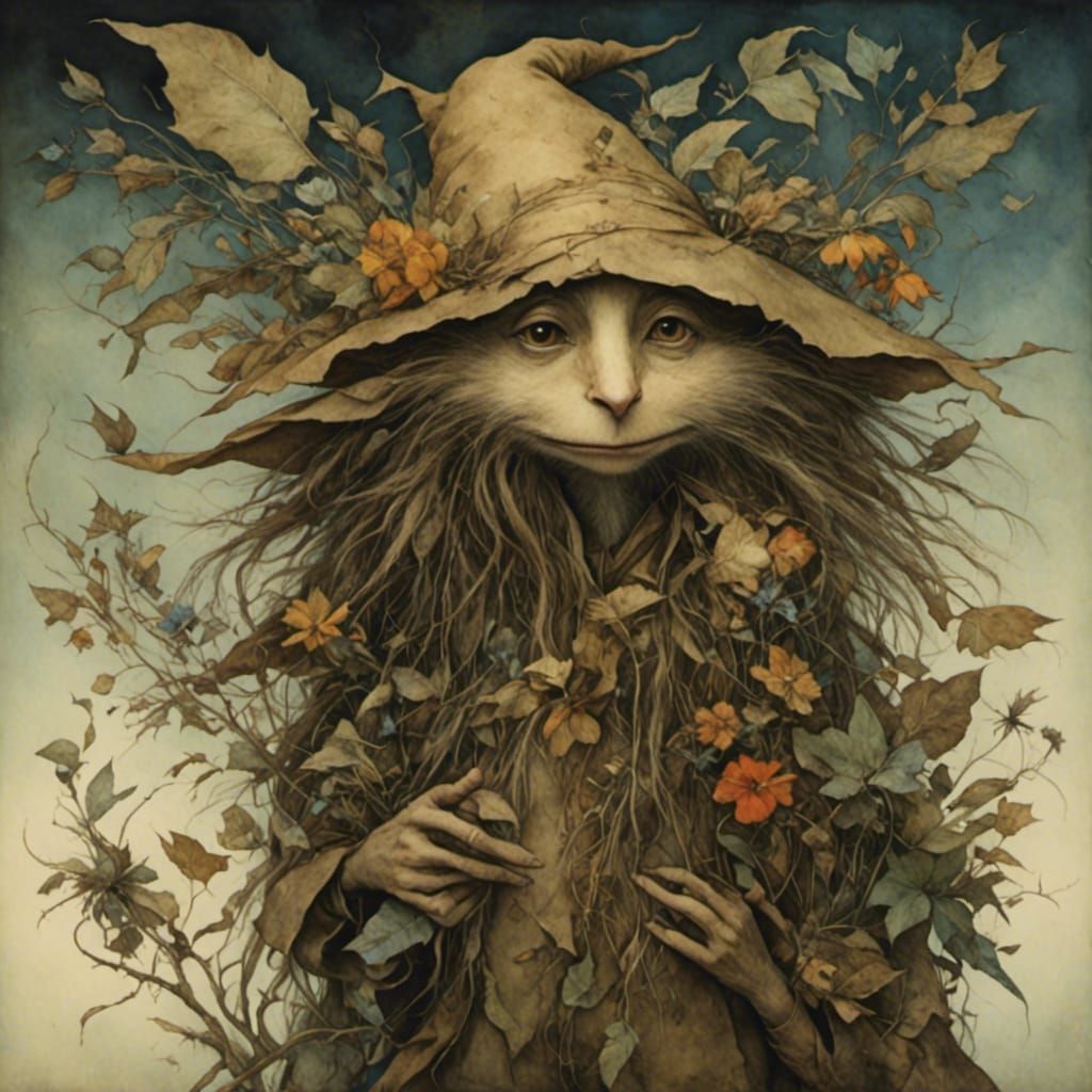 Ethereal Water-Ink Art with Faerist Elements