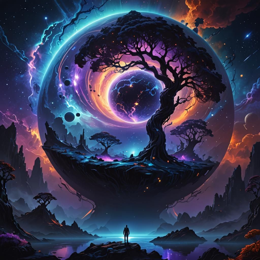 Mystical Planet with Floating Islands, Concept Art