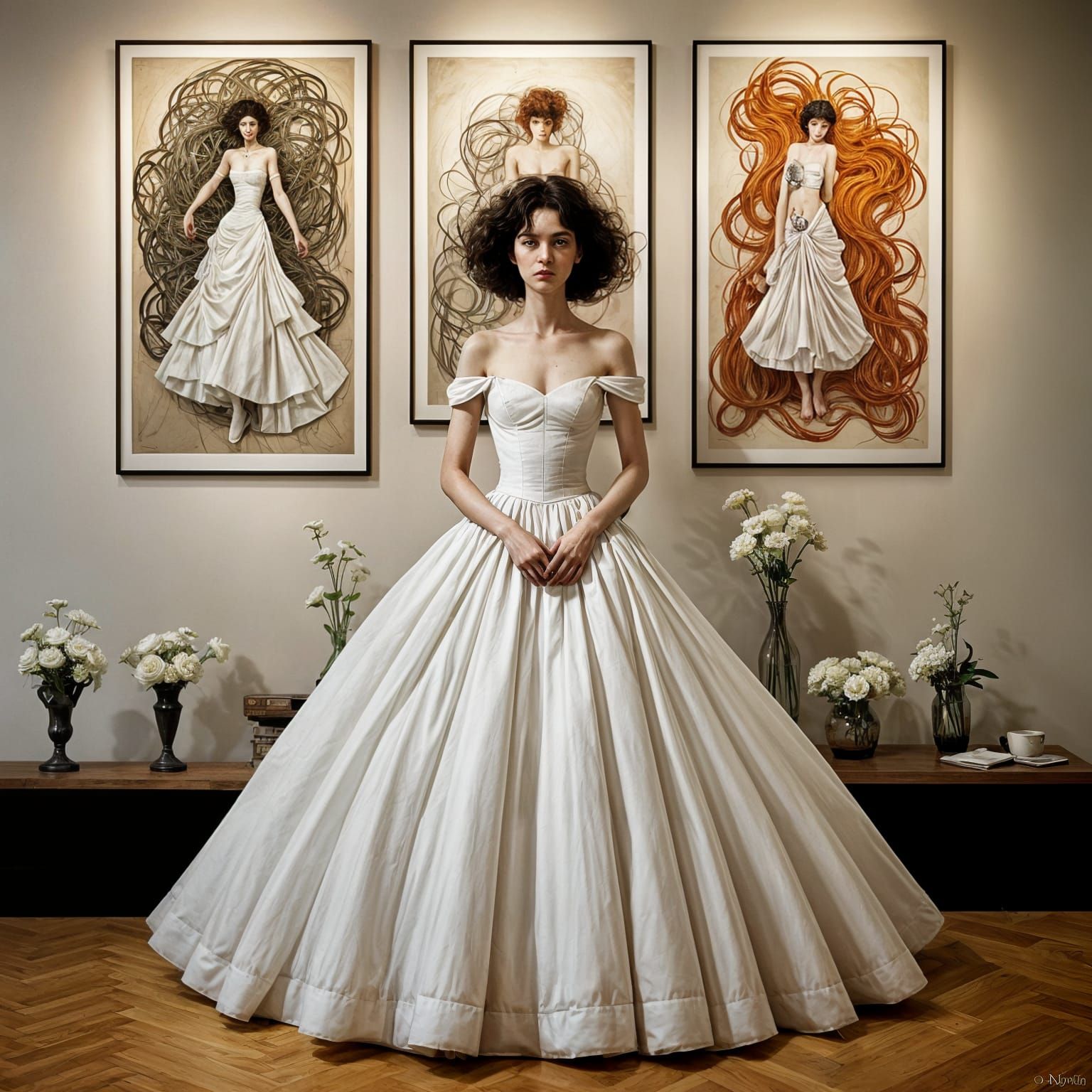 Vibrant Portrait of a Woman in Unconventional Style