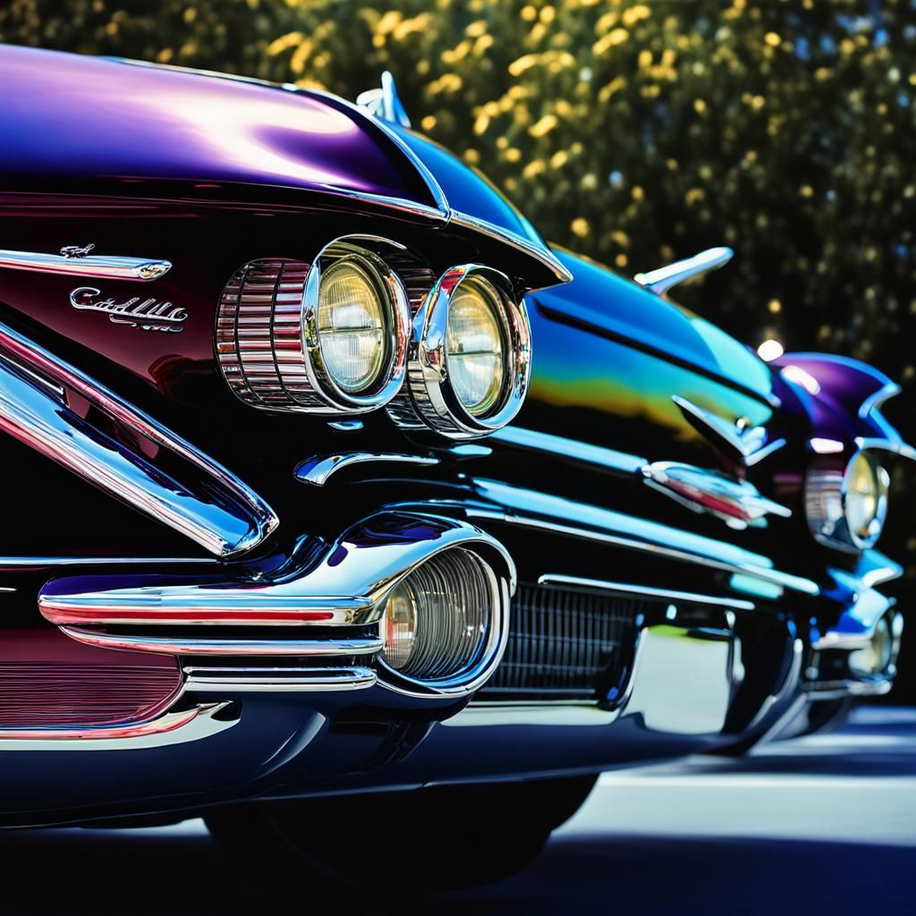 1959 Cadillac Eldorado Macro Shot in Digital Photorealism