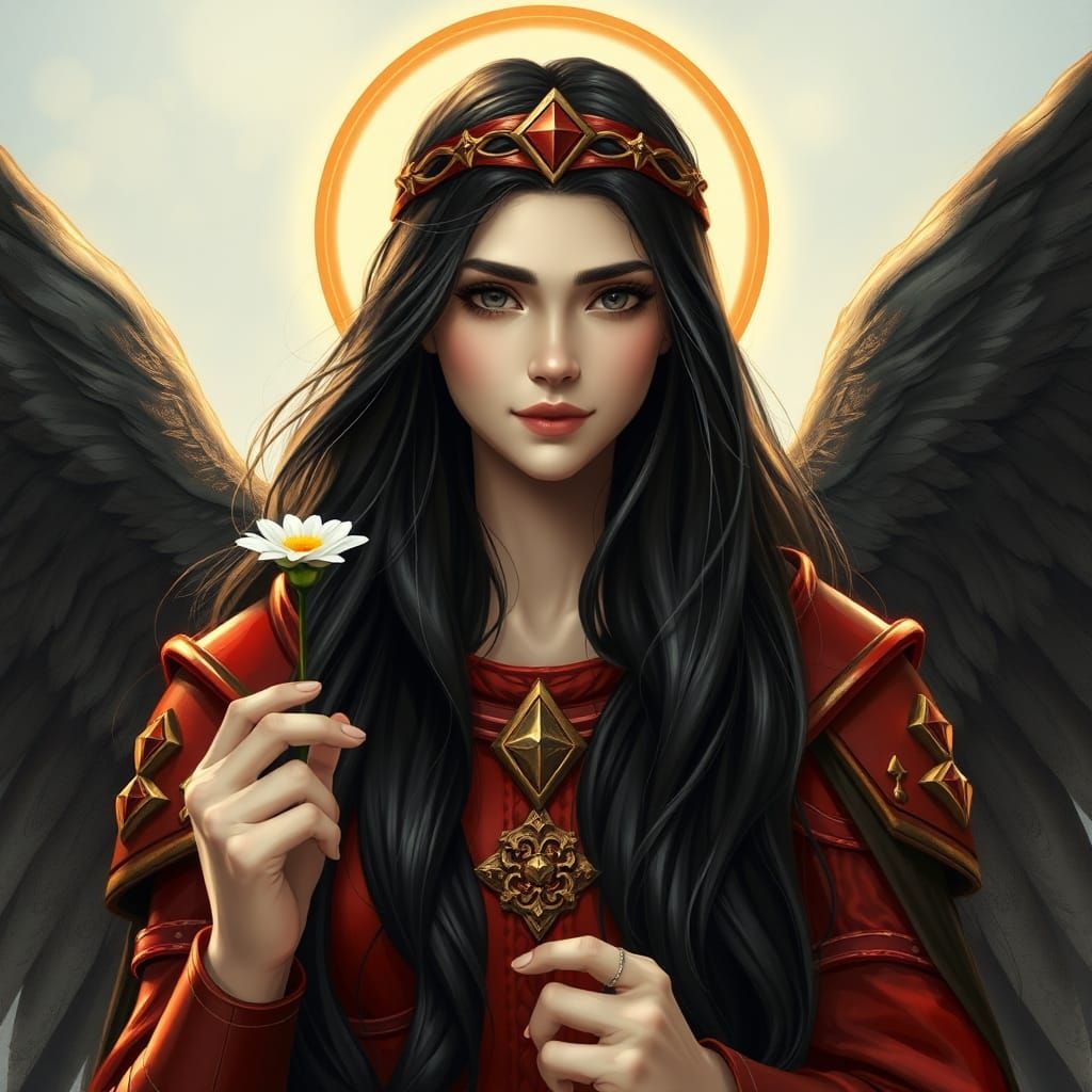 Goddess Eir - with a white flower