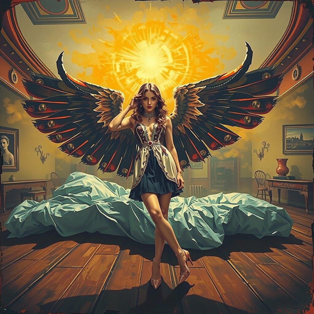 Hyperrealistic Figure in Elegant Attire