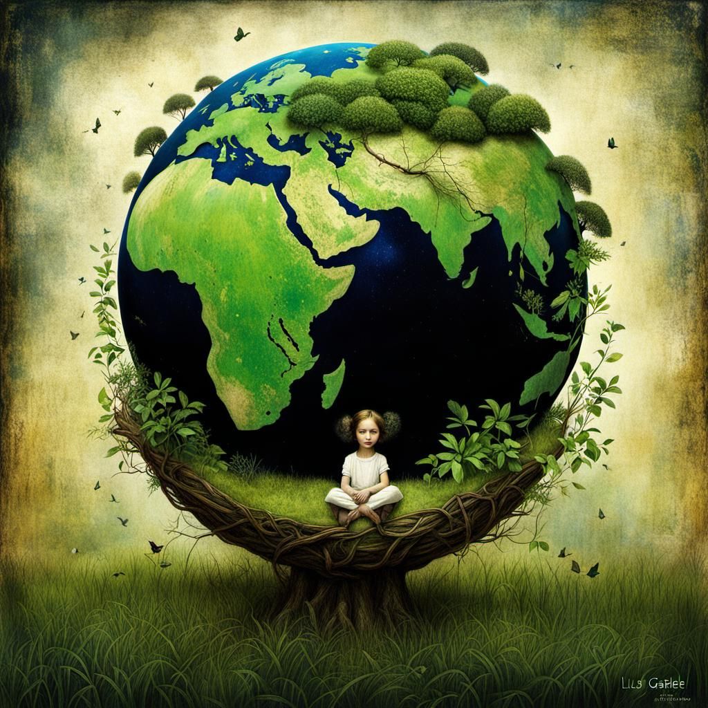 Enchanting Earth Day Celebration in Fantasy Art Style