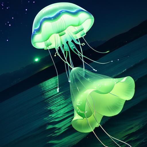 Luminous Jellyfish Dance in the Deep Sea