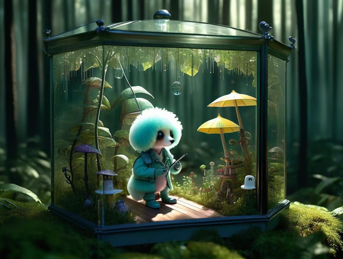 Enchanted Forest in Glass Box: Anarchitecture Style