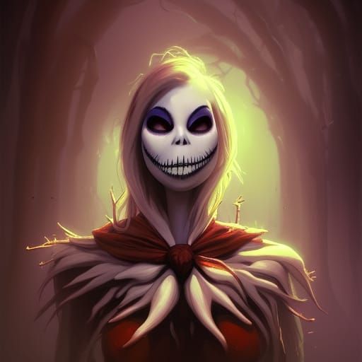 Detailed Nightmare Portrait in Splash Art Style