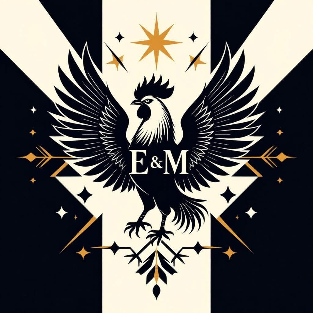 Minimalist Tattoo Design: Philippine Flag & Rooster