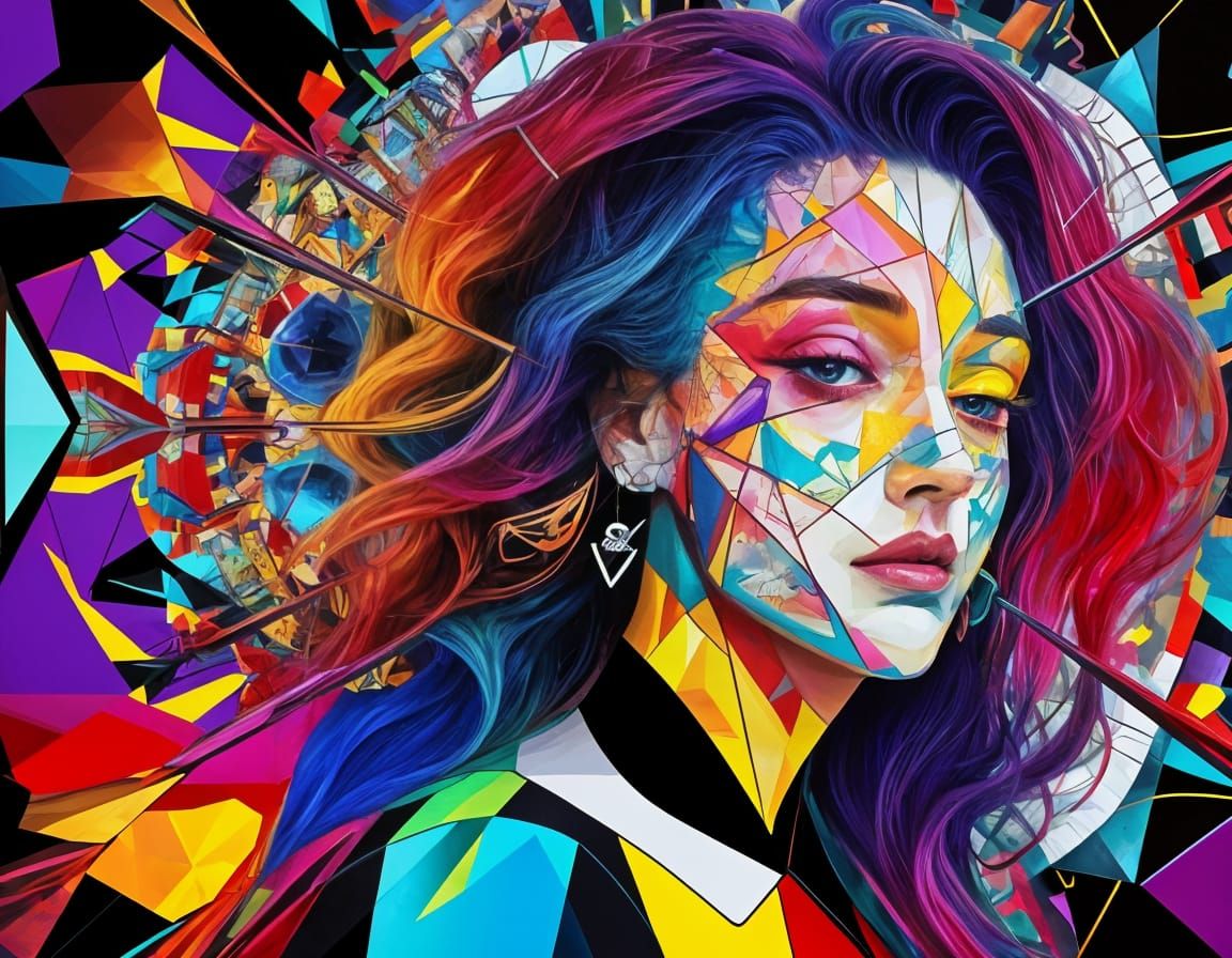 A Vibrant, Abstract Portrait of an Autistic Mind