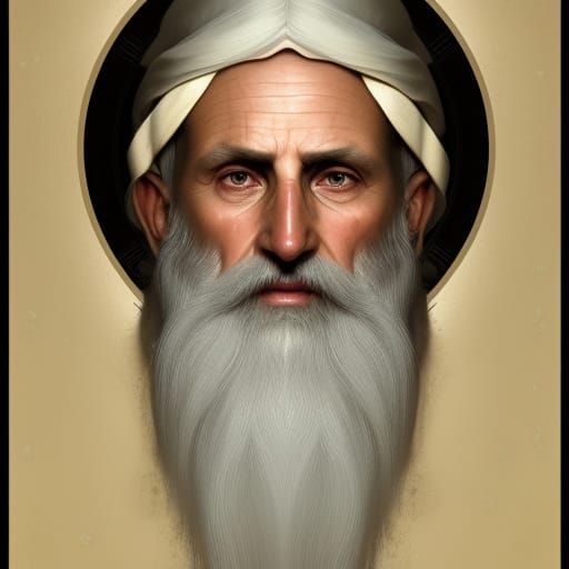 Saint Maron Portrait in Hyperdetailed Digital Art Style