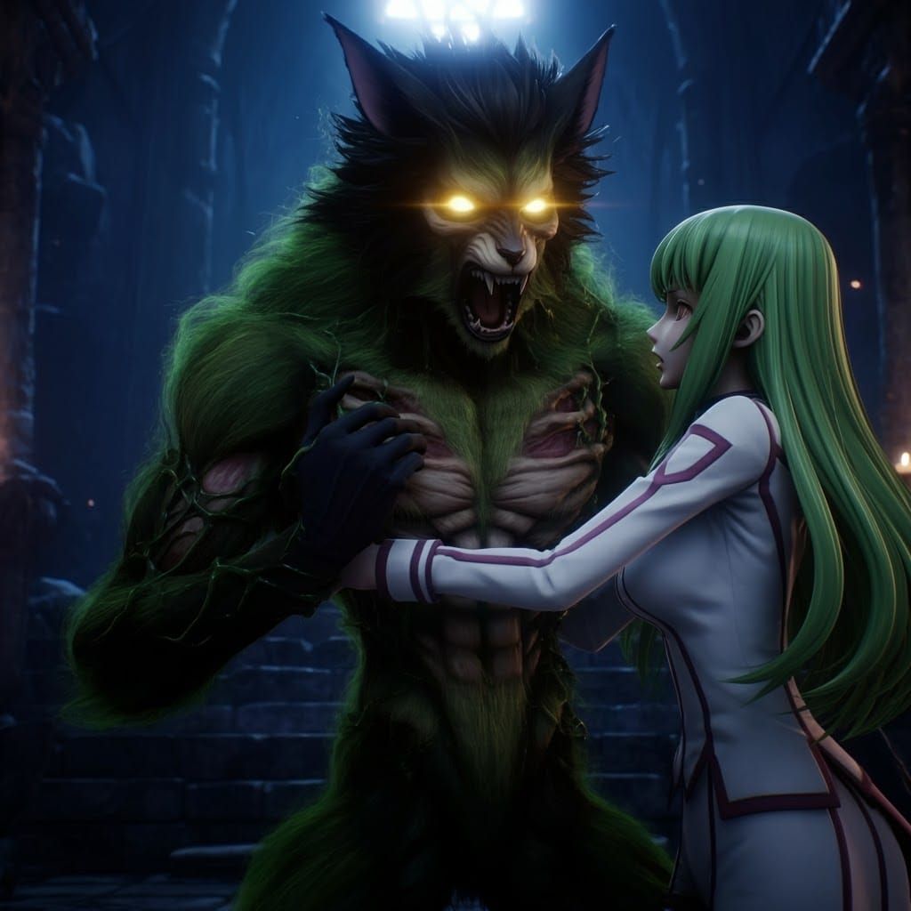 Code Geass's Lelouch Transforming Into A Werewolf.