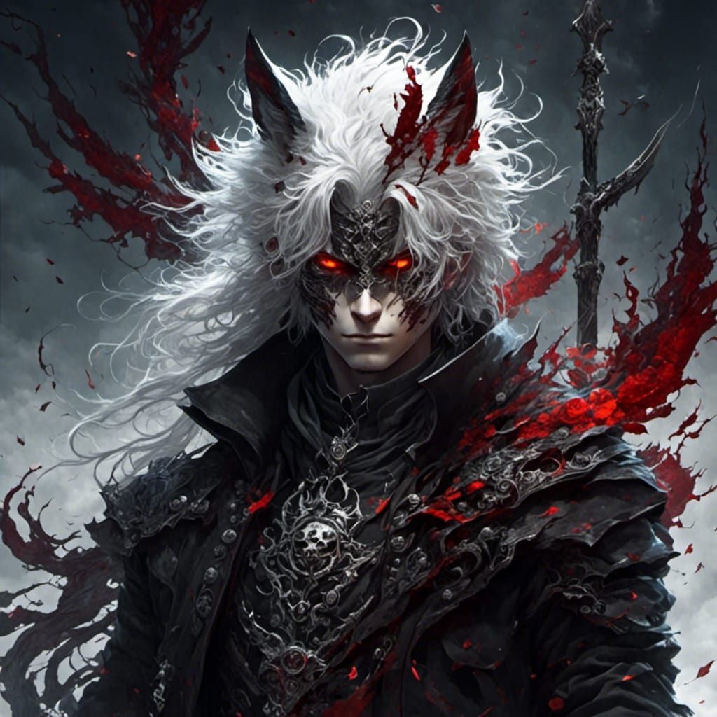 Hyperreal Death Warrior with Fox Skull Mask