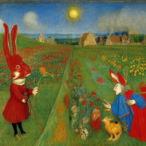 Rabbit Sowing Fear: A Digital Masterpiece