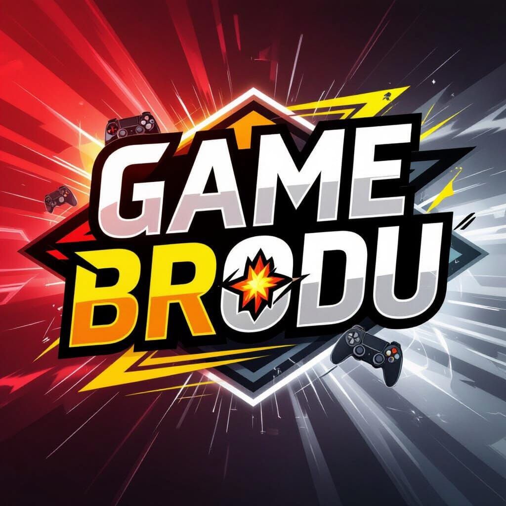 Game Brodu YouTube Banner: Epic Red, Black, Yellow & White D...