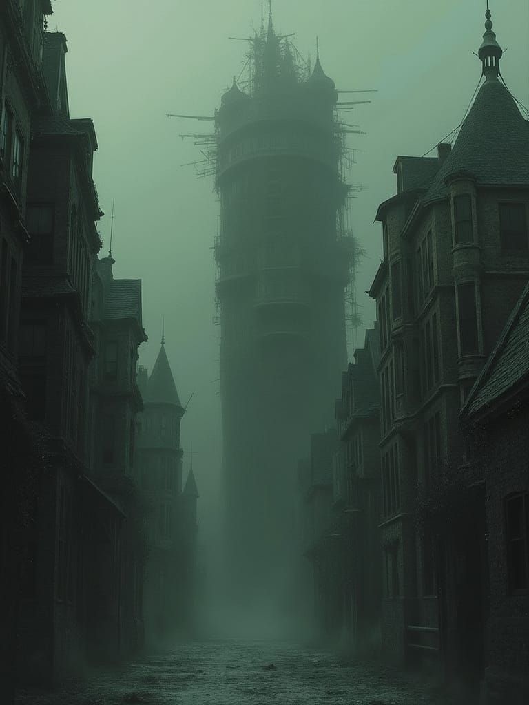 R'lyeh Island: Leaning Buildings and Strange Geometry