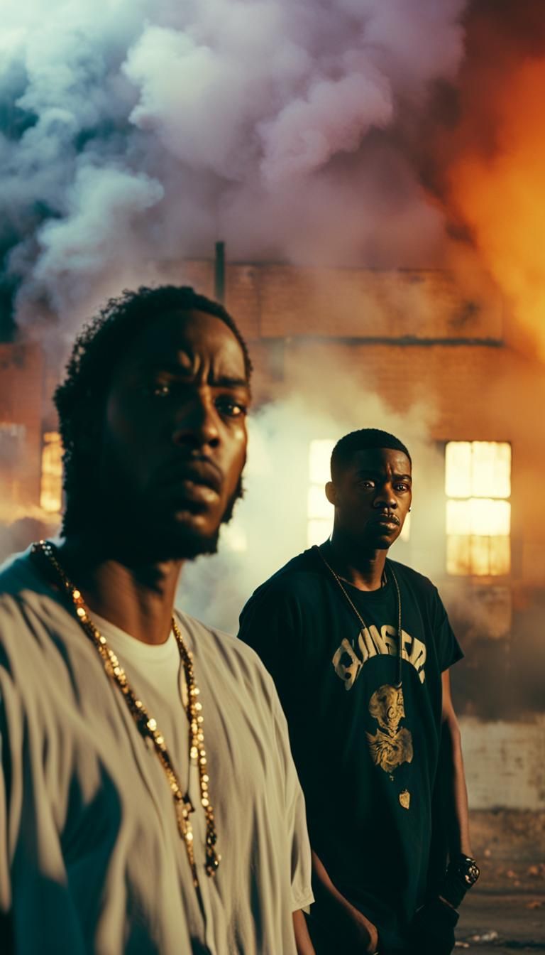 Intense Friends in Gritty Film Noir Style