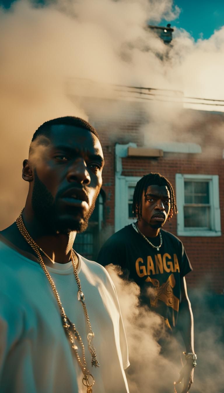 Gangsta Friends in Gritty Film Noir Style