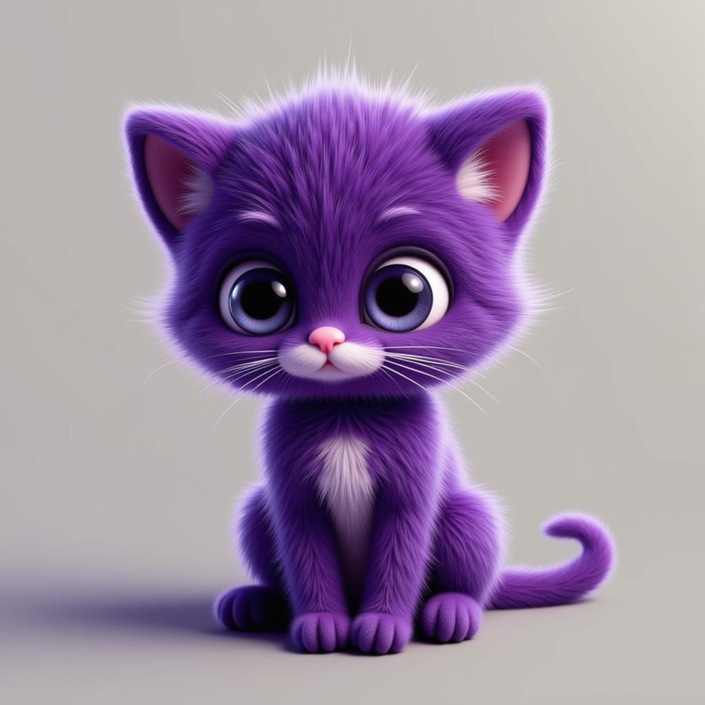 Adorable Purple Kitten