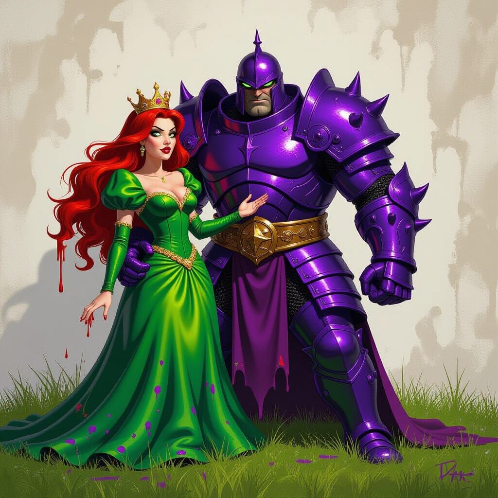 Envy and Jealousy Personified in Graffiti Art Style