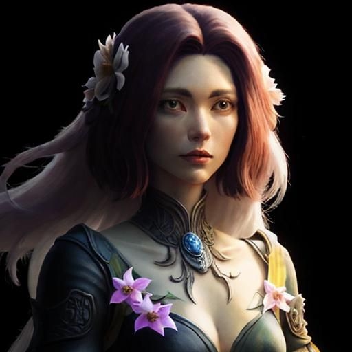 Colorful Rainforest Concept Art as Oil Painting