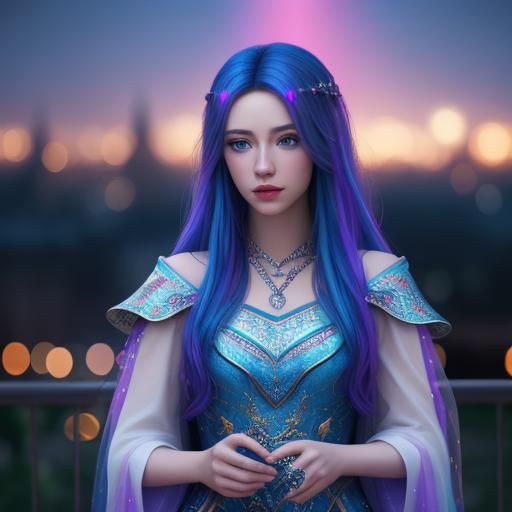 Colorful Young Teen Wizard in Photorealistic 3D