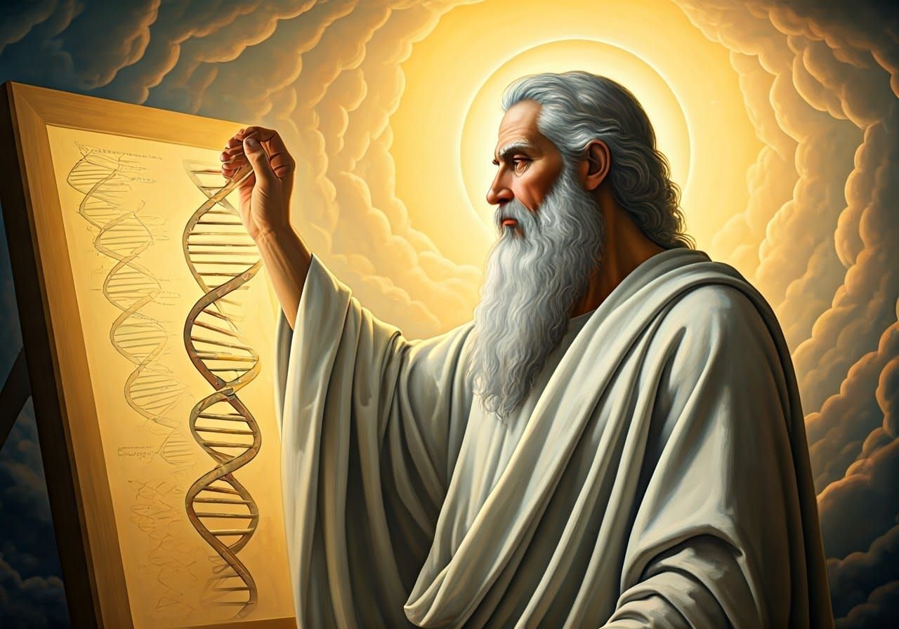 God Designs DNA in Ethereal Elegance