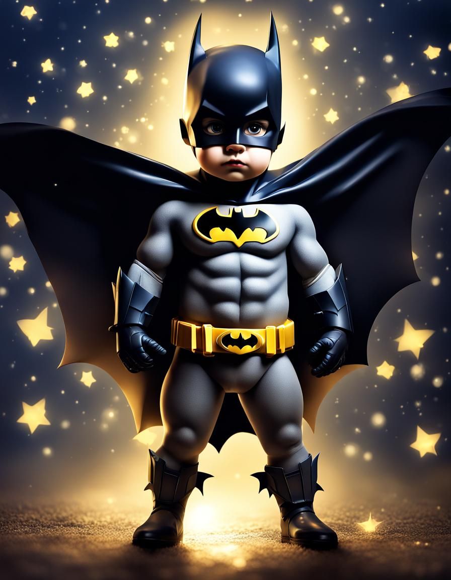 Ethereal Batman Toddler in Moonlight