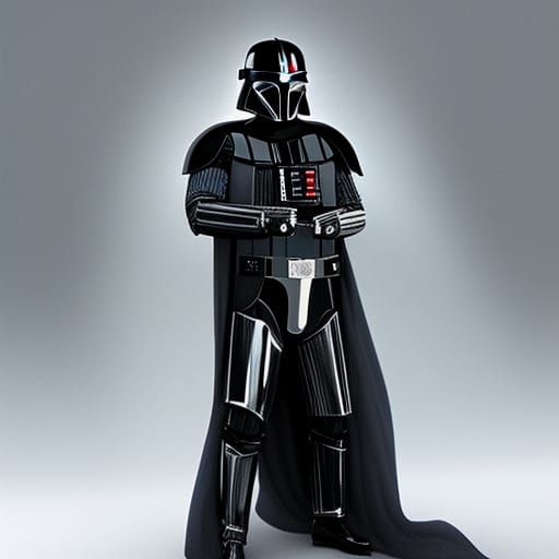 Epic Mandolorian Vader Digital Matte Painting