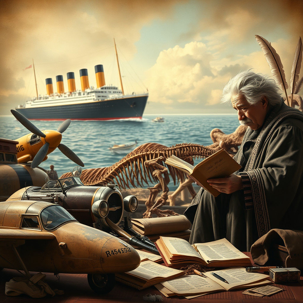 Nostalgic Vintage Poster of Historical Artifacts