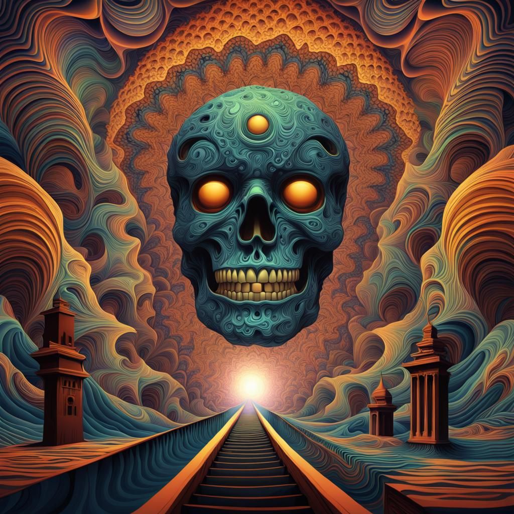 Terrifying DMT Trip: Abstract Fractal Art